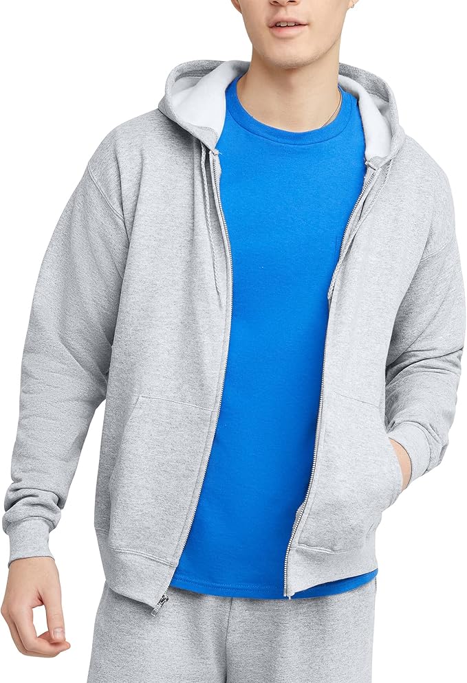 Hanes Men's EcoSmart Fleece Full-Zip Hoodie Sweatshirt